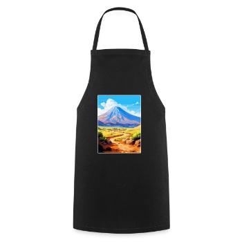 Parc national du Teide Espagne Affiche de voyage vintage - Tablier de cuisine - noir - Devant - AI Model Male 185 dark (185cm)