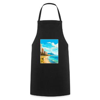 Alicante Spain Vintage Travel Poster Souvenir WPA - Cooking Apron - black - Front - AI Model Male 185 dark (185cm)