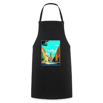 Potsdam Germany Vintage Travel Poster Souvenir WPA - Cooking Apron - black - Front - AI Model Male 185 dark (185cm)