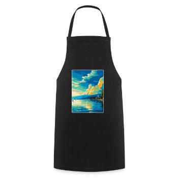 Lake Constance Germany Austria Switzerland Poster - Cooking Apron - black - Front - AI Model Male 185 dark (185cm)
