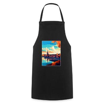 Nijmegen Netherlands Vintage Travel Poster WPA Art - Cooking Apron - black - Front - AI Model Male 185 dark (185cm)