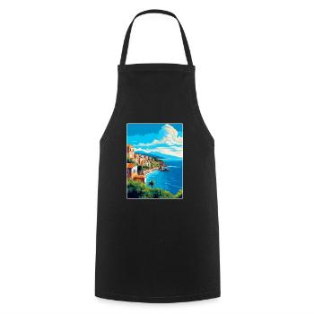Sicily Italy Vintage Travel Poster WPA Souvenir - Cooking Apron - black - Front - AI Model Male 185 dark (185cm)