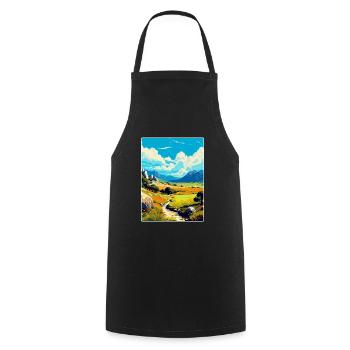 Nördlicher Velebit Kroatien Vintage Reiseplakat WPA - Kochschürze - Schwarz - Vorne - AI Model Male 185 dark (185cm)
