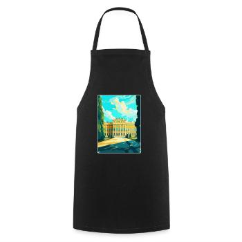 Château de Schönbrunn Autriche Affiche de voyage vintage - Tablier de cuisine - noir - Devant - AI Model Male 185 dark (185cm)