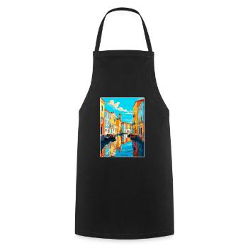 Aveiro Portugal Vintage Travel Poster Souvenir WPA - Cooking Apron - black - Front - AI Model Male 185 dark (185cm)