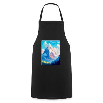 Eiger Suisse Affiche de voyage vintage souvenir - Tablier de cuisine - noir - Devant - AI Model Male 185 dark (185cm)