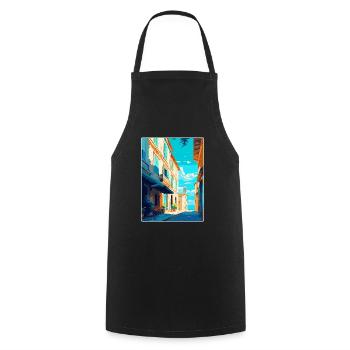 Arles France Vintage Travel Poster WPA Souvenir - Cooking Apron - black - Front - AI Model Male 185 dark (185cm)