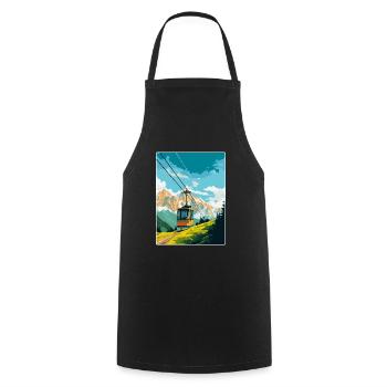 Penkenbahn Autriche Affiche de voyage vintage souvenir - Tablier de cuisine - noir - Devant - AI Model Male 185 dark (185cm)