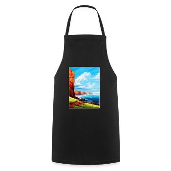 Isle Of Hoy Scotland Uk Vintage Travel Poster WPA - Cooking Apron - black - Front - AI Model Male 185 dark (185cm)