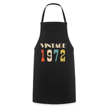 1975 Vintage Édition limitée Cadeau - Tablier de cuisine - noir - Devant - AI Model Male 185 dark (185cm)
