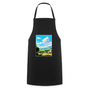 Grassington England Uk Travel Poster Souvenir WPA - Cooking Apron - black - Front - AI Model Male 185 dark (185cm)