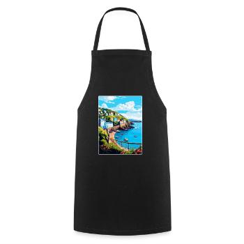 Ilfracombe England Uk Travel Poster Souvenir WPA - Cooking Apron - black - Front - AI Model Male 185 dark (185cm)