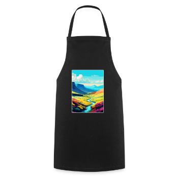 Brecon Beacons Wales Uk Travel Poster Souvenir WPA - Cooking Apron - black - Front - AI Model Male 185 dark (185cm)