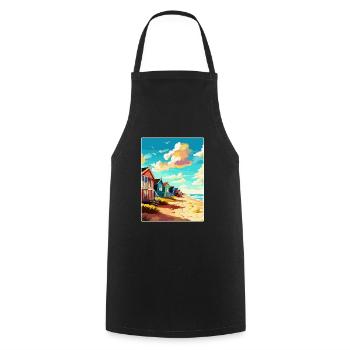 Southwold England Uk Travel Poster Souvenir WPA - Cooking Apron - black - Front - AI Model Male 185 dark (185cm)
