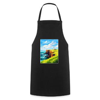 Dunnet Head Schottland Großbritannien Reiseposter Souvenir WPA - Kochschürze - Schwarz - Vorne - AI Model Male 185 dark (185cm)