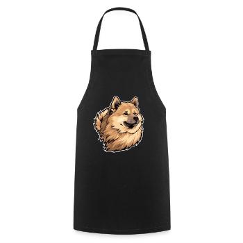 Eurasier Dog Dog Head - Cooking Apron - black - Front - AI Model Male 185 dark (185cm)