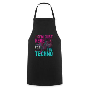 Techno Electro Dancing Jumpstyle - Tablier de cuisine - noir - Devant - AI Model Male 185 dark (185cm)