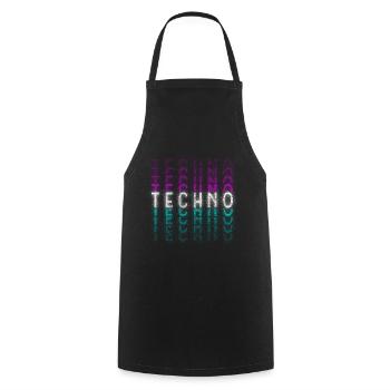 Techno Festival Dubstep Jumpstyle - Tablier de cuisine - noir - Devant - AI Model Male 185 dark (185cm)