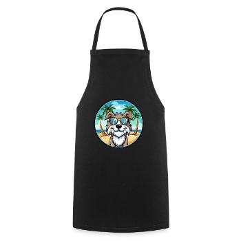 Schapendoes Chien Race Dessin Animé Lunettes de Soleil Plage - Tablier de cuisine - noir - Devant - AI Model Male 185 dark (185cm)
