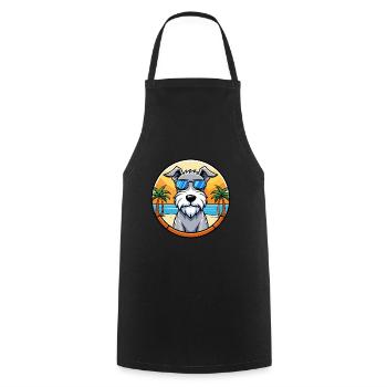 Sealyham Terrier Dog Breed Cartoon Sunglass Beach - Cooking Apron - black - Front - AI Model Male 185 dark (185cm)