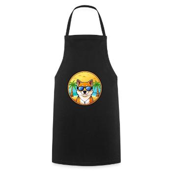 Shih Poo Hunderasse Cartoon Sonnenbrille Strand - Kochschürze - Schwarz - Vorne - AI Model Male 185 dark (185cm)