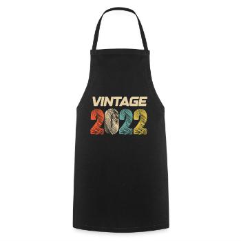 Jahrgang 2022 Retro - Bestseller - Kochschürze - Schwarz - Vorne - AI Model Male 185 dark (185cm)