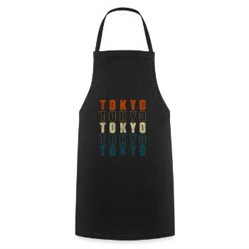 Tokyo City Samurai - Cooking Apron - black - Front - AI Model Male 185 dark (185cm)