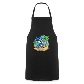 Blue Jay Lustige Cartoon Sommer Strand Sonnenbrille - Kochschürze - Schwarz - Vorne - AI Model Male 185 dark (185cm)