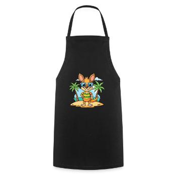 Kangaroo Funny Cartoon Summer Beach Sunglasses - Cooking Apron - black - Front - AI Model Male 185 dark (185cm)