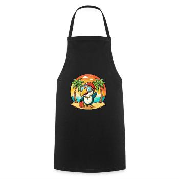 Toucan Funny Cartoon Summer Beach Sunglasses - Cooking Apron - black - Front - AI Model Male 185 dark (185cm)