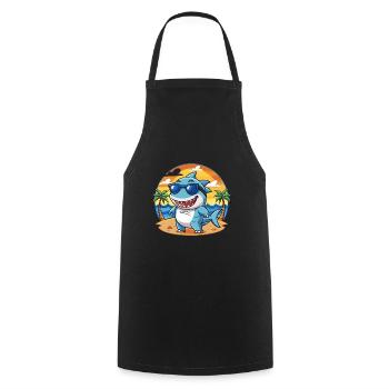 Lunettes de soleil de plage d’été de dessin animé drôle de requin - Tablier de cuisine - noir - Devant - AI Model Male 185 dark (185cm)