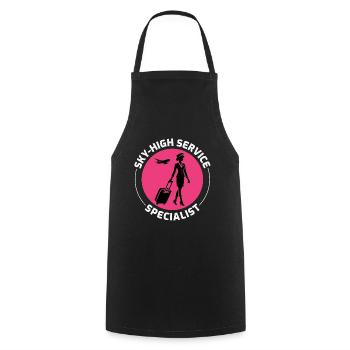 Hôtesse de l’air Hôtesse de l’air - Tablier de cuisine - noir - Devant - AI Model Male 185 dark (185cm)