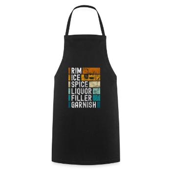 Cocktail Drinks Drink Drink - Cooking Apron - black - Front - AI Model Male 185 dark (185cm)