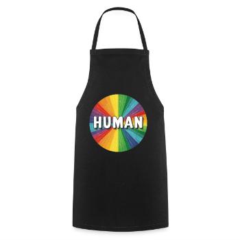 LGBTQ Human - Kochschürze - Schwarz - Vorne - AI Model Male 185 dark (185cm)
