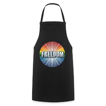 LGBTQ Freedom - Kochschürze - Schwarz - Vorne - AI Model Male 185 dark (185cm)