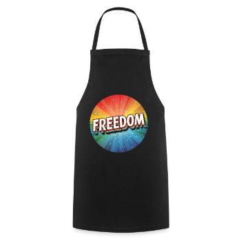 LGBTQ Freedom - Kochschürze - Schwarz - Vorne - AI Model Male 185 dark (185cm)