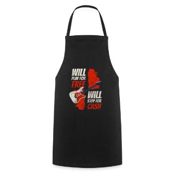 Street Musician Donation Band - Cooking Apron - black - Front - AI Model Male 185 dark (185cm)