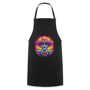 5 de Mayo Party Drinko de Mayo Sugar Skull Sombr - Cooking Apron - black - Front - AI Model Male 185 dark (185cm)