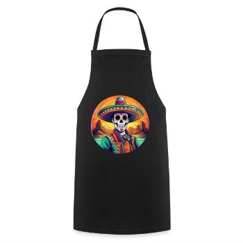 5 de Mayo Party Drinko de Mayo Sugar Skull Sombr - Cooking Apron - black - Front - AI Model Male 185 dark (185cm)