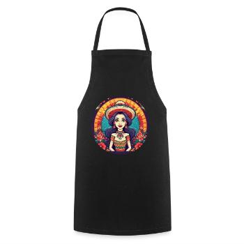 5 de Mayo Party Drinko de Mayo Pretty Latina Band - Tablier de cuisine - noir - Devant - AI Model Male 185 dark (185cm)
