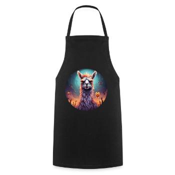 Gruseliges Halloween-party-kostüm, Zombie-lama - Cooking Apron - black - Front - AI Model Male 185 dark (185cm)