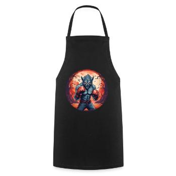 Gruseliges Halloween-partykostüm Werwolf-boxen - Cooking Apron - black - Front - AI Model Male 185 dark (185cm)
