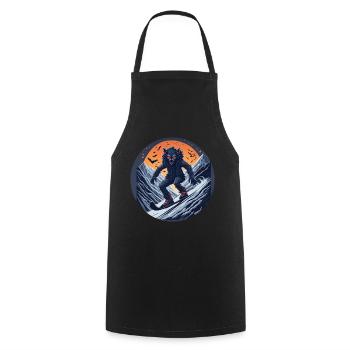 Gruseliges Halloween-partykostüm Werwolf-snowboard - Kochschürze - Schwarz - Vorne - AI Model Male 185 dark (185cm)