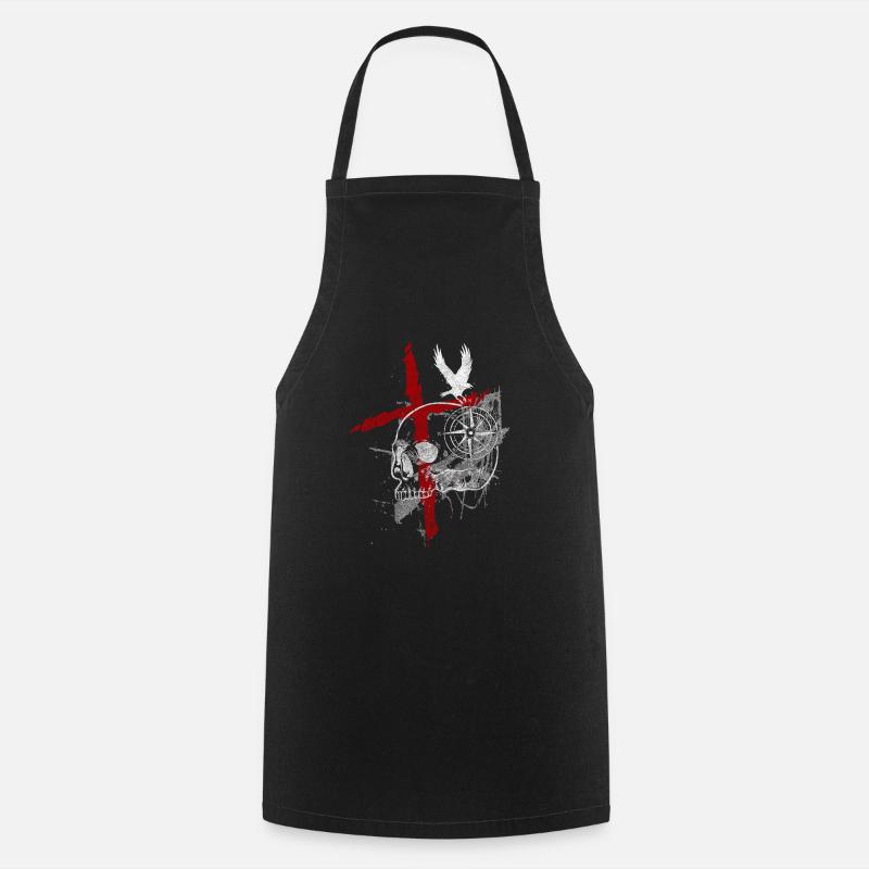 Style Hart Viking Horloge - Tablier de cuisine - noir