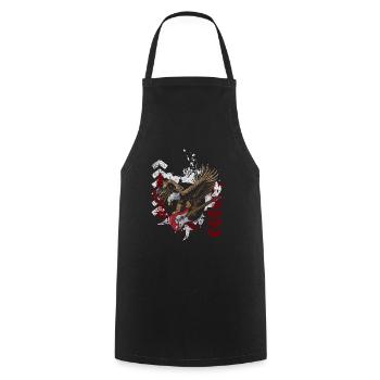 Tattoo Motif Skull - Cooking Apron - black - Front - AI Model Male 185 dark (185cm)