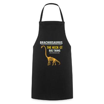 Brachiosaurus Dinosaur Dino Fossil Hunting - Cooking Apron - black - Front - AI Model Male 185 dark (185cm)