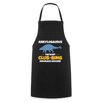 Ankylosaurus Dinosaur Dino Fossil Hunting Club - Cooking Apron - black - Front - AI Model Male 185 dark (185cm)