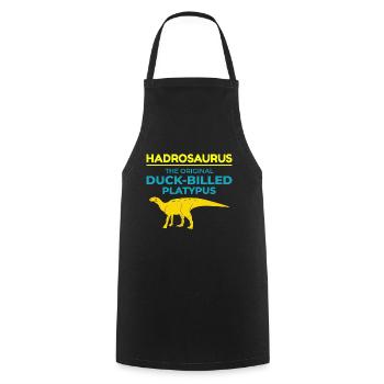 Hadrosaurus Dinosaur Dino Paleontologist Fossil - Cooking Apron - black - Front - AI Model Male 185 dark (185cm)