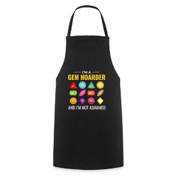 Crystal Collecting Rock Hunting Mineral Collector - Cooking Apron - black - Front - AI Model Male 185 dark (185cm)