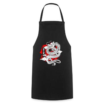 Culture mythical creatures mythology koi - Cooking Apron - black - Front - AI Model Male 185 dark (185cm)
